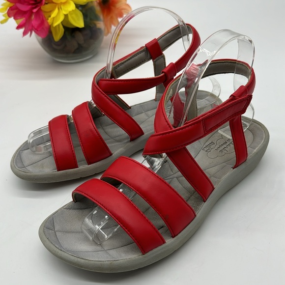 Clarks Cloud stepepers Red Sandals Size 7.5 MCS6391J - Picture 1 of 7